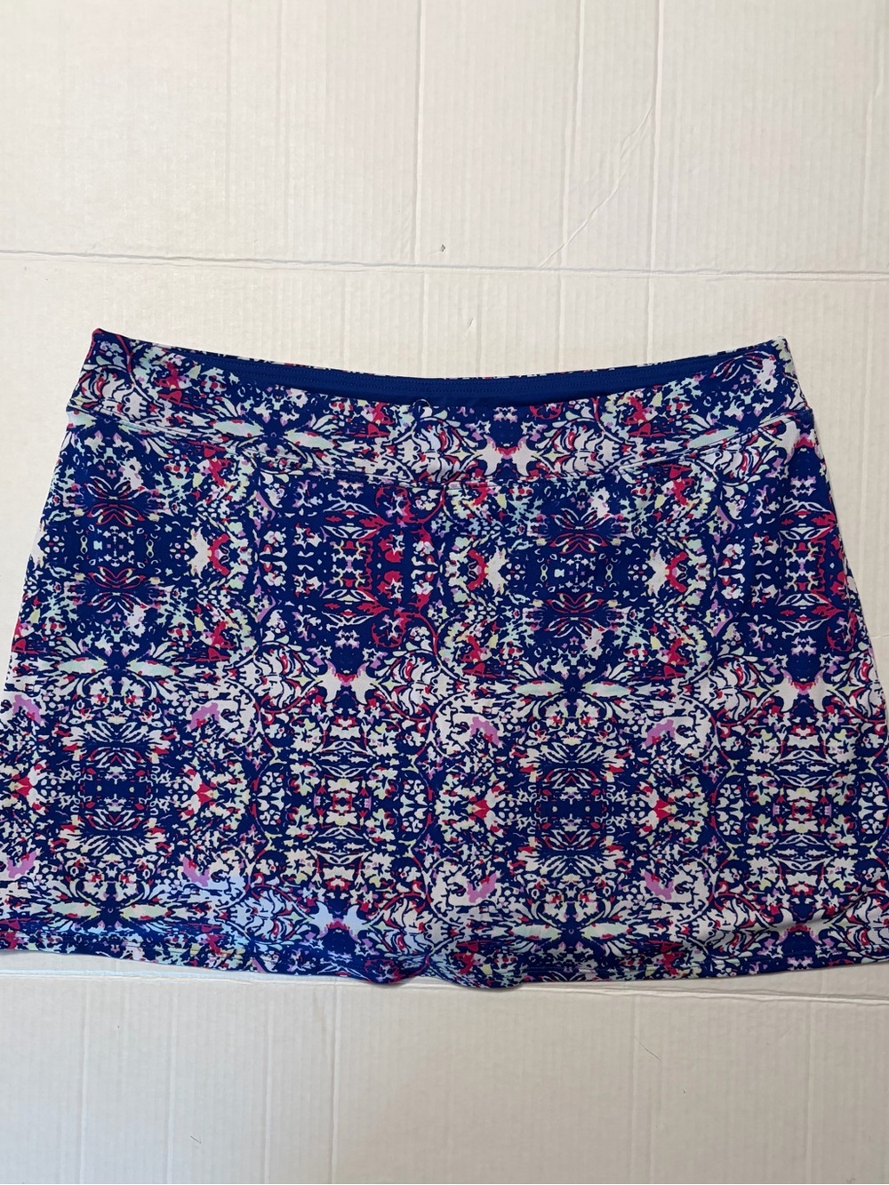Tranquility by Colorado Clothing XL Floral Print Skort Blue Multi Activewear